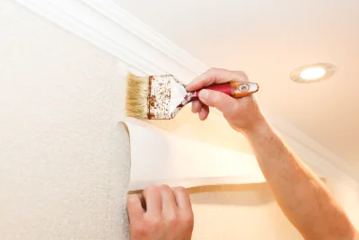 Pose de papier peint à Sansa — revêtements muraux et toiles de verre